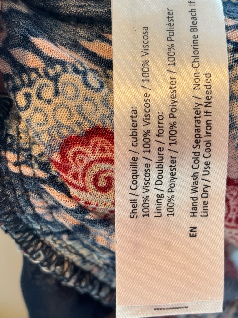 Band of Gypsies Navy, Red & Cream Paisley Maxi Dress - Picture 5 of 5
